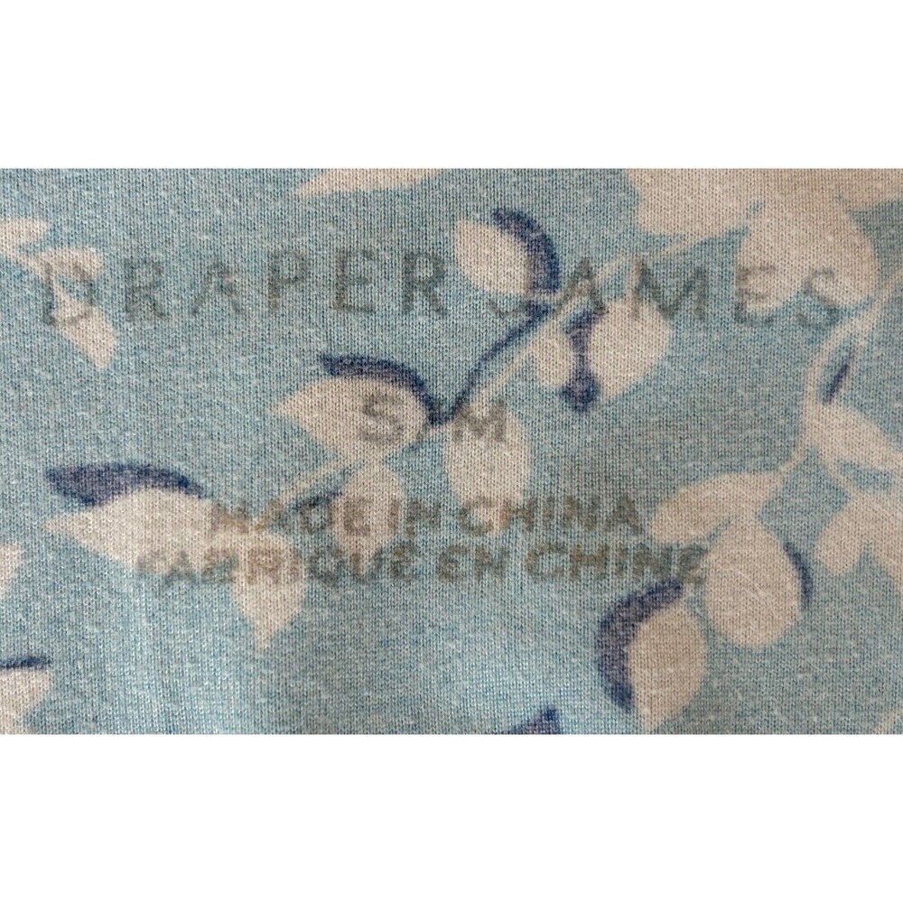 Draper James Nightie Blue‎ Shadow Floral Ruffle Pajama Dress Ruffle Small Medium - Picture 8 of 9